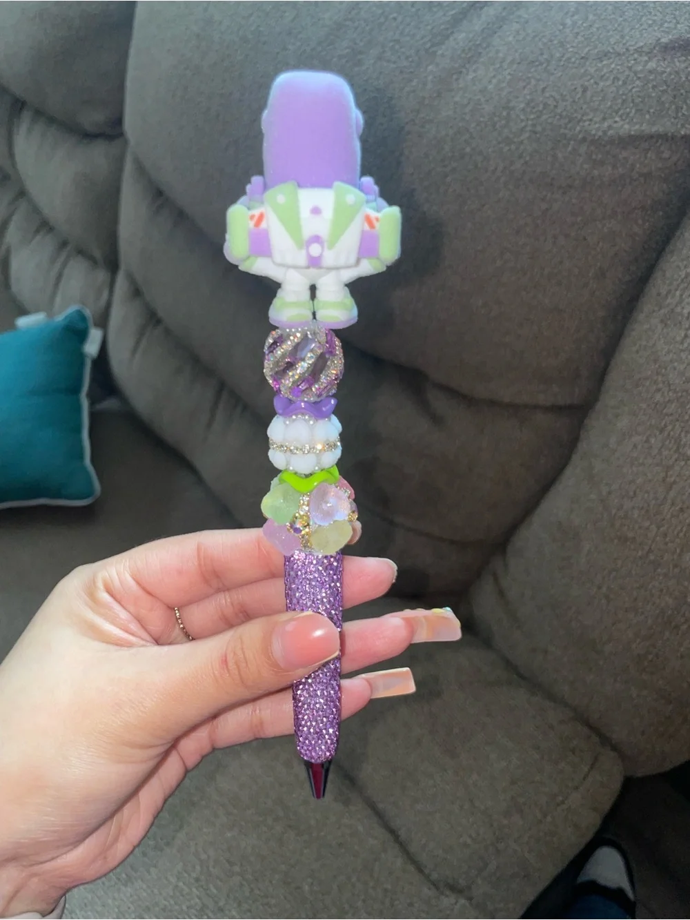 Buzz Lightyear Purple Decorative Kids Pen - Toy Story Style